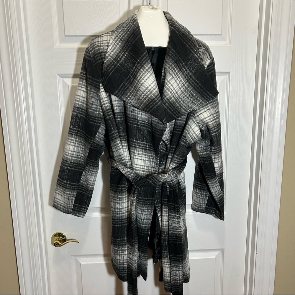 Fresh New York Plaid Trench Coat